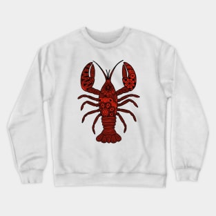 Lobster (black and red vertical) Crewneck Sweatshirt